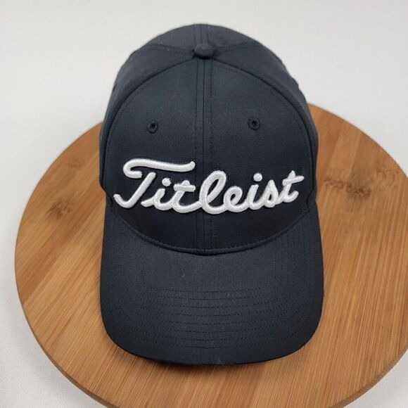 Titleist Tour Performance Hat Black Strapback Adjustable Golf Cap Outdoor - Picture 1 of 16